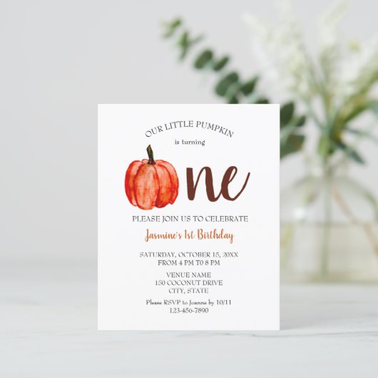 Begroting Waterverf eerste geboorte Herfst (Staand voorkant)