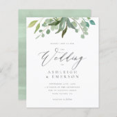 Begroting Waterverf Eucalyptus Greenery Wedding (Voorkant / Achterkant)