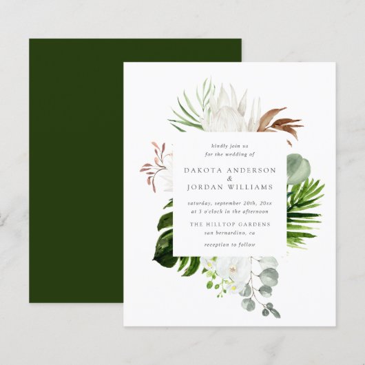 Begroting Waterverf Eucalyptus Greenery Wedding (Voorkant / Achterkant)