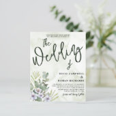 Begroting Waterverf Eucalyptus Sage Green Wedding (Staand voorkant)