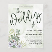 Begroting Waterverf Eucalyptus Sage Green Wedding (Voorkant)