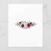 Begroting Waterverf Floral Baby shower Uitnodiging (Achterkant)