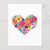 Begroting Waterverf Floral Fiesta Wedding Flyer (Achterkant)