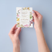 Begroting Waterverf Floral Wedding Flyer (Hand)