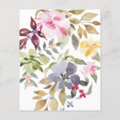 Begroting Waterverf Floral Wedding Flyer (Achterkant)