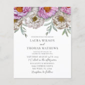 Begroting Waterverf Florals Pink & White Wedding (Voorkant)