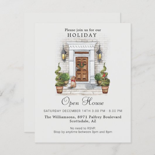 Begroting Waterverf Holiday Open House (Voorkant / Achterkant)