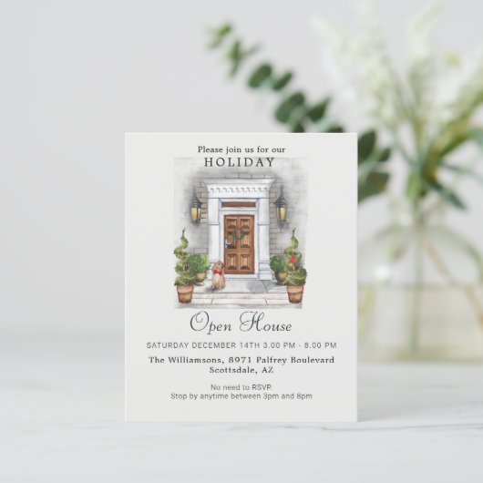 Begroting Waterverf Holiday Open House (Staand voorkant)