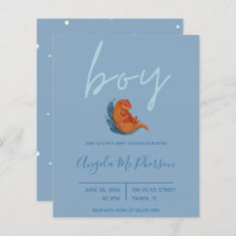 Begroting | Waterverf Otter Baby shower Uitnodigin