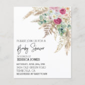 Begroting Waterverf Pampas Grass Boho Floral (Voorkant)