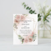 Begroting/Waterverf verloving/uitnodiging/ (Staand voorkant)