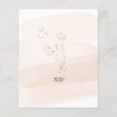 Begroting Waterverf Wildflower Garden Weddenschap (Achterkant)