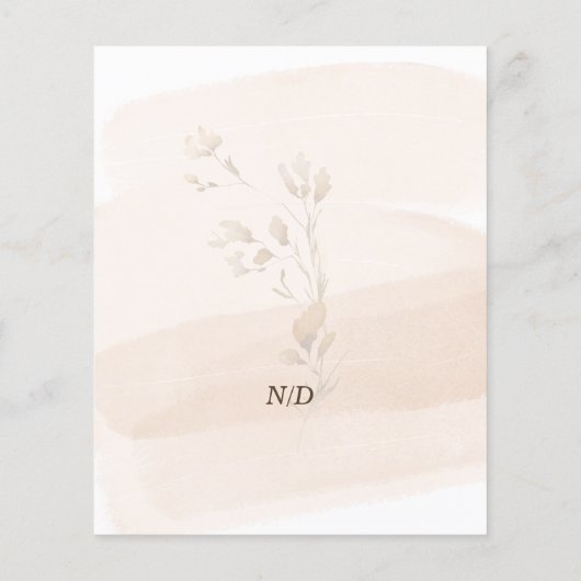 Begroting Waterverf Wildflower Garden Weddenschap (Achterkant)