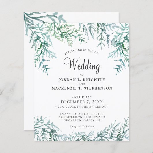 Begroting Waterverf winterwedstrijd (Voorkant / Achterkant)