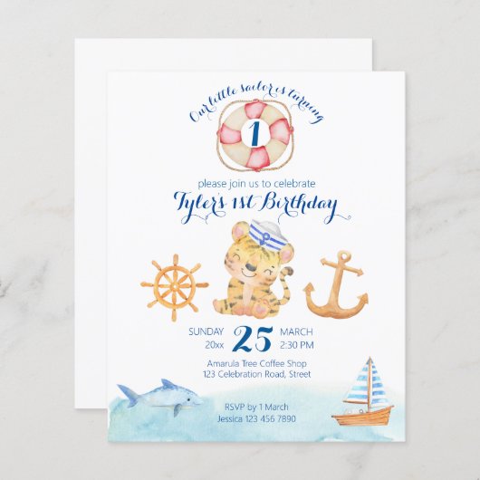 Begroting waterverf zeescheepvaartthema Binnenvaar (Voorkant / Achterkant)