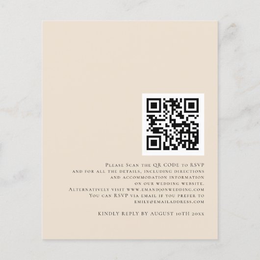 Begroting We doen Boho Pampas QR Code Weddenschap  (Achterkant)