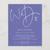 Begroting we doen een blauwe QR-bruiloft uitnodige (Voorkant)