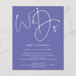 Begroting we doen een blauwe QR-bruiloft uitnodige