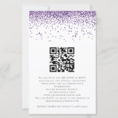 Begroting We doen een QR-code Paars Glitter Weddin (Achterkant)
