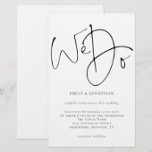 Begroting We doen een simpele bruiloft-uitnodiging (Voorkant / Achterkant)