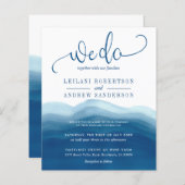 Begroting We doen een uitnodiging voor een blauwe  (Voorkant / Achterkant)