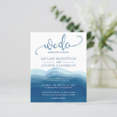 Begroting We doen een uitnodiging voor een blauwe  (Staand voorkant)