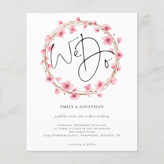 Begroting We doen een uitnodiging voor een Lijst-h (Voorkant)