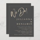 Begroting We doen een uitnodiging voor Elegant Bla (Voorkant / Achterkant)