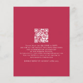 Begroting we doen magenta QR Wedding uitnodigen (Achterkant)
