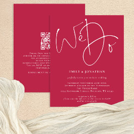 Begroting we doen magenta QR Wedding uitnodigen