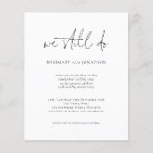 Begroting we doen nog steeds de uitnodiging tot ve (Voorkant)