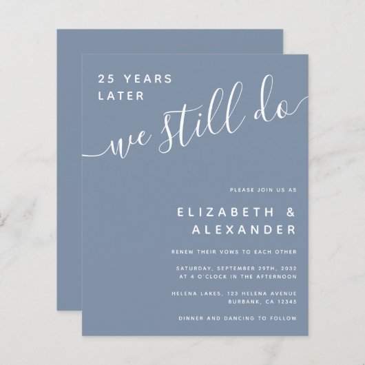 Begroting we doen nog steeds een uitnodiging tot h (Voorkant / Achterkant)