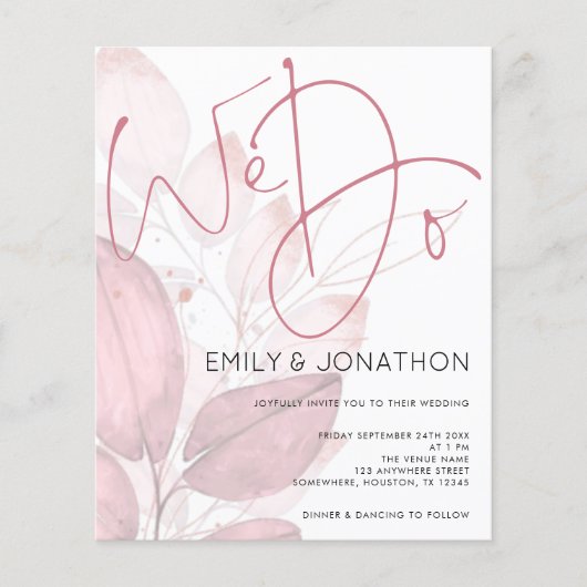 Begroting we doen Roos-vuilnisbelt uitnodigen (Voorkant)