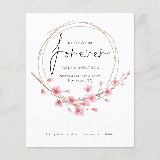 Begroting We hebben besloten om de datum te redden (Voorkant)