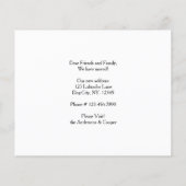 Begroting We hebben Cute Dog Moving Announcement v (Achterkant)