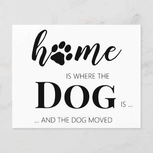 Begroting We hebben de 'Dog Moving Announance' ver (Voorkant)