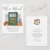 Begroting We hebben de Kaart van de pompoendeur ve Notitiekaartje (Voorkant / Achterkant)