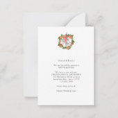 Begroting We hebben de Kaart van de pompoendeur ve Notitiekaartje (Achterkant)