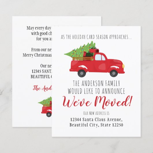 Begroting We hebben de kerstvakantie verplaatst (Voorkant / Achterkant)