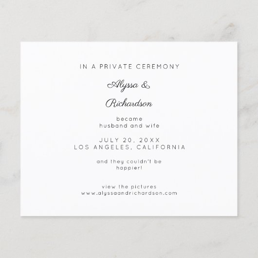 Begroting We hebben een gehuwde aankondiging van h Flyer (Achterkant)