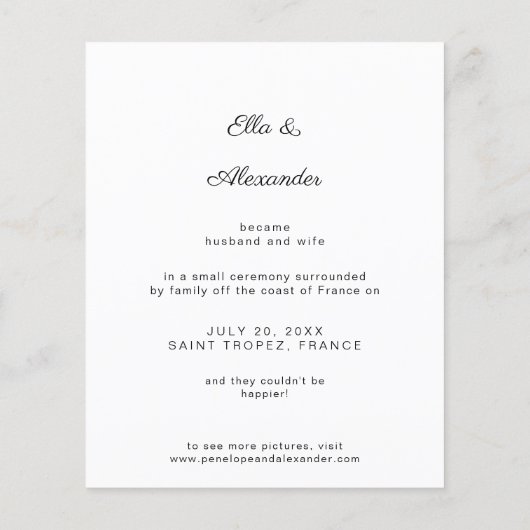 Begroting we hebben een huwelijkskoninklijke wedde flyer (Achterkant)