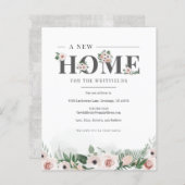 Begroting We hebben Floral Moving Announcement ver (Voorkant / Achterkant)