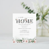 Begroting We hebben Floral Moving Announcement ver (Staand voorkant)