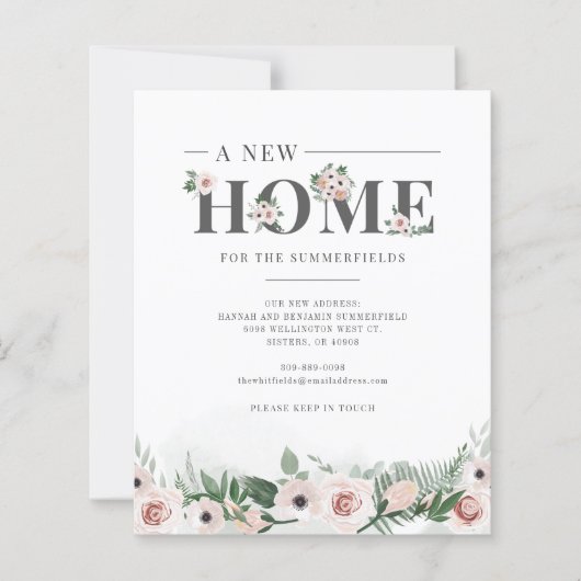 Begroting We hebben Floral Moving Announcement ver (Voorkant)