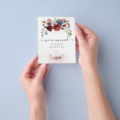 Begroting We hebben Floral Moving Announcement ver Flyer (Hand)