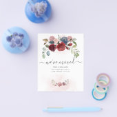 Begroting We hebben Floral Moving Announcement ver Flyer (Enkel)