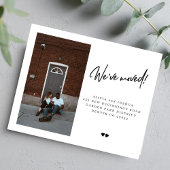 Begroting we hebben foto's bewegende aankondiging 