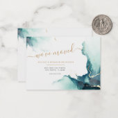 Begroting We hebben nieuwe adreswijziging aangekon Notitiekaartje (Voorkant / Achterkant in situ)