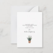 Begroting We hebben nieuwe wortels verplaatst Succ Notitiekaartje (Achterkant)