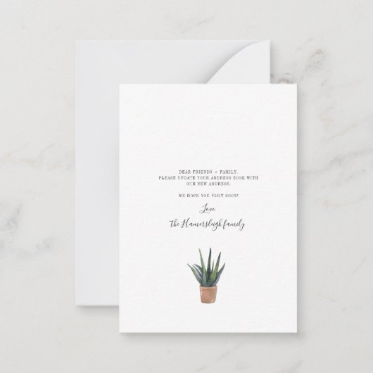 Begroting We hebben nieuwe wortels verplaatst Succ Notitiekaartje (Achterkant)